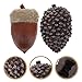 BAZEITFLOW 2pcs Pinecone and Acorn Key Holder Hidden Key Hider Box Resin Outdoor Garden Decorative Storage Safe Discreet House Hider Tool