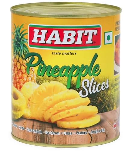 H'ABIT Pineapple Slices in Sugar Syrup - 850g | Ready-to-Eat | Perfect for Cakes, Pastries, Cocktails, Juices, Desserts & Salads-picture-12