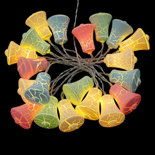 Image of Xenith 14 LED Crackle Jingle Bell Shape Pastel Fairy String Lights for Baby Kids Room Diwali Christmas Festival Birthday Wedding Party Indoor Outdoor Garden Decoration (Multicolor, 3.5 Meter)