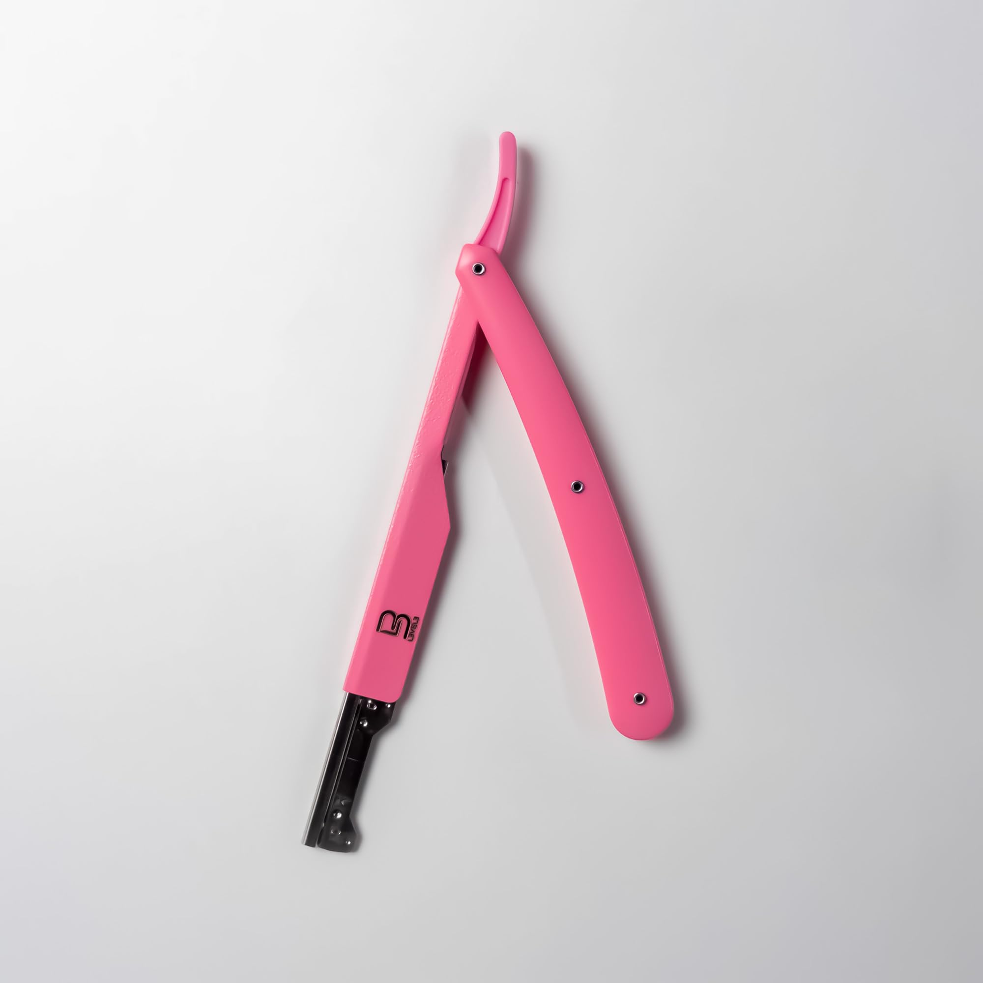L3 Straight Razor Holder - Excellent Grip and Control - Precision Shaving Control - Level Three Straight Razor Holder (Pink)