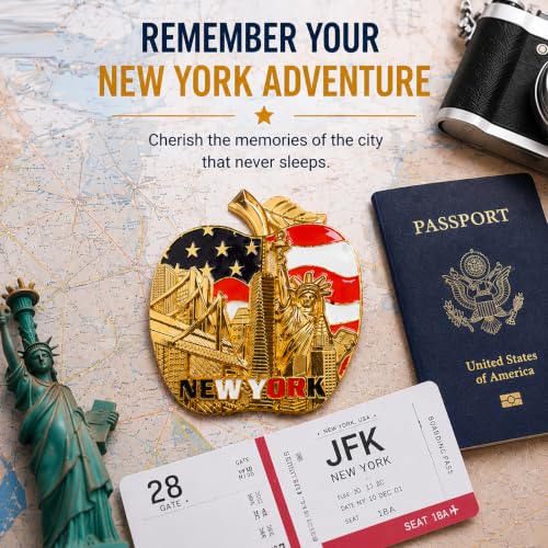 Imán metálico decorativo Apple de Nueva York miniatura 5