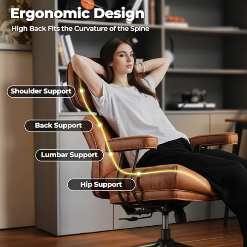 Luxury Leather Office Chair Ergonomic