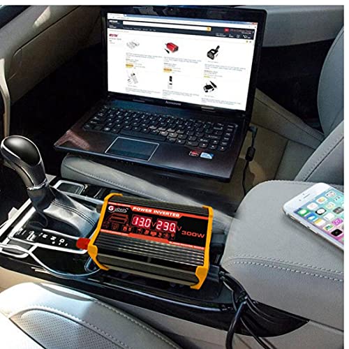 POWER-omvormer 300W Auto DC 12V tot 110 V AC-omvormer met dubbele USB-autoladeradapter LED DisplayUSB Autoader Adapter… - Image 4