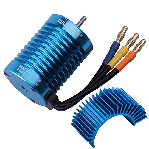 Hobbypark 540 Brushless Motor 3.175Mm Shaft 3930Kv W/Heatsink Fit 2S 3S Lipo Battery For 1/10 Scale Rc Cars Trucks Off Road Buggy On Road Fit Traxxas Arrma Axial Redcat Losi Ecx #TOP1