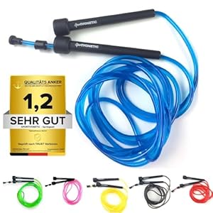 SPORTIVONETIC® Premium springtouw voor volwassenen en kinderen, dames en heren, voor fitness, crossfit, sport, boksen en vrije tijd, verstelbare maat, Speed Rope, springtouw