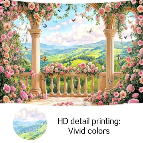 Fondo Fotográfico Floral Rosa 7x5ft miniatura 6