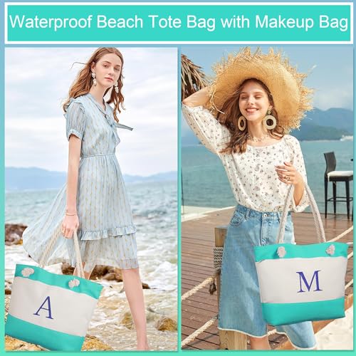 Image of YOOLIFE Beach Bags for Women - Travel Canvas Beach Tote, Pool Waterproof Bag, Travel Essentials, Gifts for Women Birthday