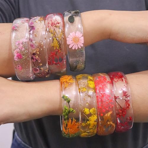 Accesorio de muñeca con flores secas en resina ligera miniatura 2