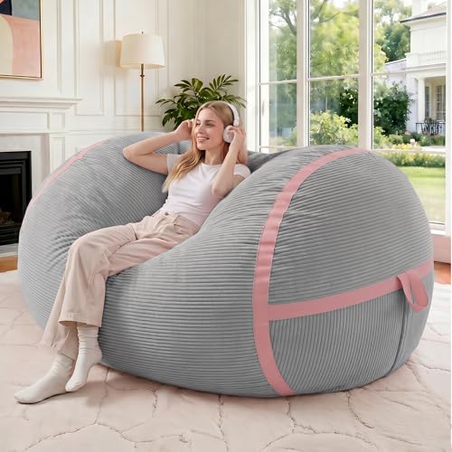 Image of 4FT Bean Bag Chair 4'Big Bean Bag Chairs with Adults, Large Beanbag Chair