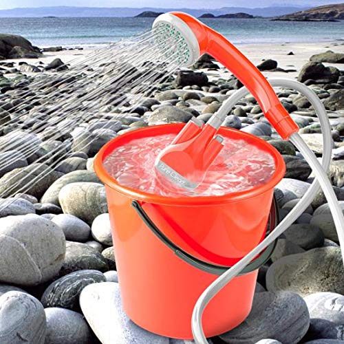 Portable Camping Shower - Battery Powered For Outdoors, Pet Cleaning, Plants Watering - rinse kit - Camping, Pool, beach Rechargeable, USB Charging Plug By Pure Clean - PCSHPT12