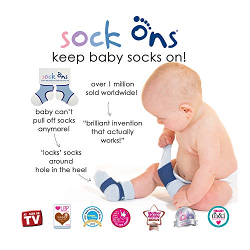 Sock Ons Clever Little Things That Keep Baby Socks On! 3 Pack - Orange, Grape, Fushcia, 0-6 Months Sock Ons Clever Little Things That Keep Baby Socks On! 3 Pack - Orange, Grape, Fushcia, 0-6 Months