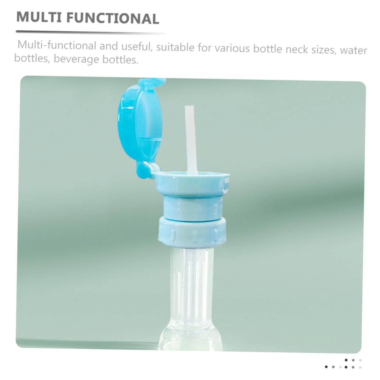 POPETPOP 16pcs Boy Girl Water Bottle Adapter Straw Safe and Practical Bottle Topper for Boys and Girls Compatible Prevents Choking Easy to Install Blue