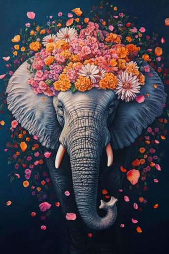 Diamond painting fleurs 40x50 cm avec kit complet mosaique adulte