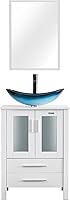 Vista 45 de eclife Tocador de Baño Moderno de 24" Combo Lavabo Gabinete Independiente con Puerta de Cierre Suave, Sin Lavabo de Recipiente, Grifo, Desagüe