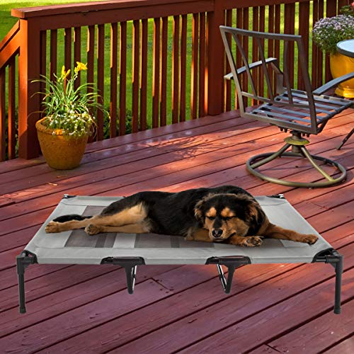 Petmaker Elevated Pet Bed-Portable Raised Cot-Style Bed W/ Non-Slip Feet, 48”x 35.5”x 9”