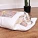 Urijk Lit pour Chat Sac De Couchage Chat Style Japonais avec Oreiller Lavable Amovible Chaud Confortable pour Animaux De Compagnie Lit pour Chat Grotte Coussin Chat(2#，S)