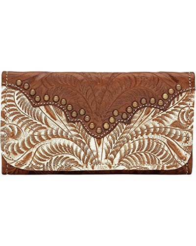 American West Women's Annie's Secret Tri-Fold Wallet Cream One Size4