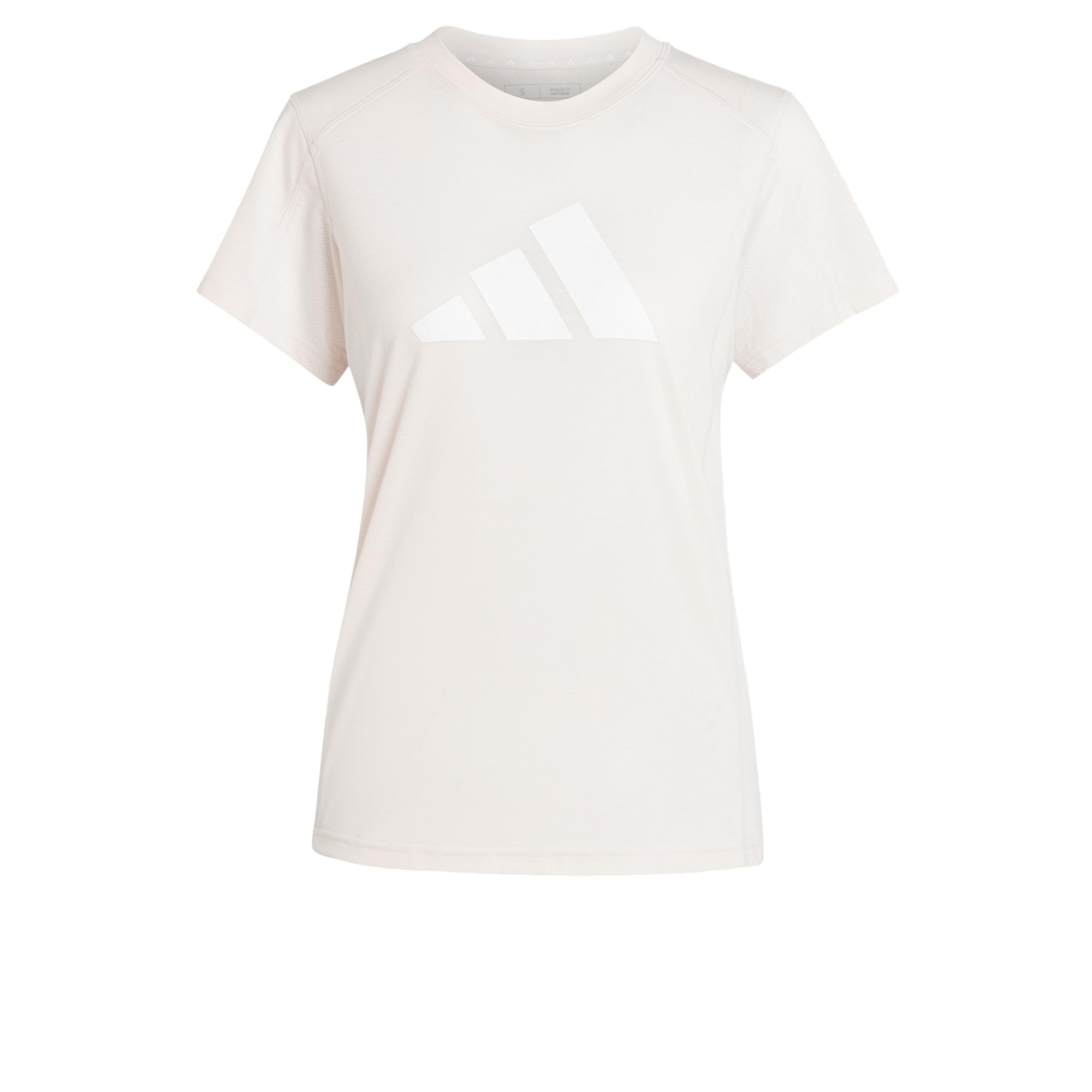 adidas Women's Train Essentials Big Performance Logo Training Tee, Putty Mauve/White, L