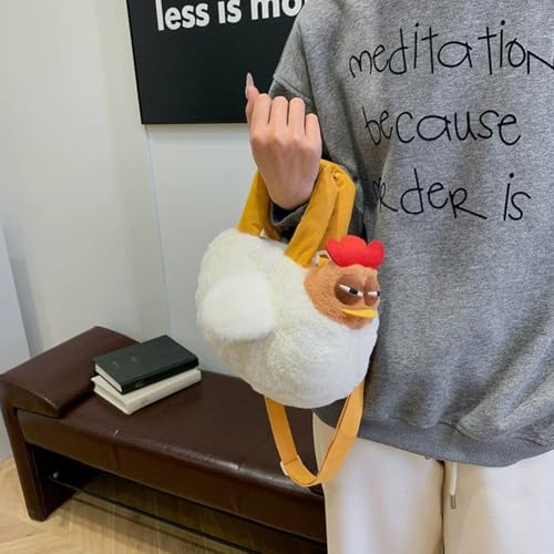 Plush Chicken Handbag Cartoon Gugu Chicken Sling Bag Women Stuffing Animal Shoulder Bag for Commuting Outside2