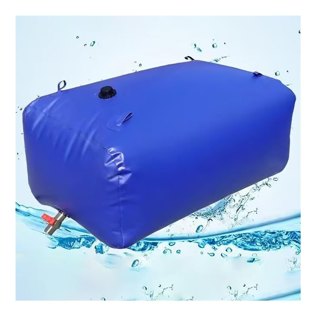Vejiga de almacenamiento de agua portátil, tanque de emergencia plegable de 177 galones para uso en exteriores, bolsa de agua de 1,5 x 0,9 x 0,5 m, duradera y fácil de almacenar