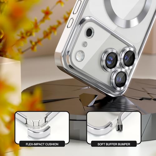 Image of Misea Magnetic for iPhone 17 Pro Max Case Compatible MagSafe Silver