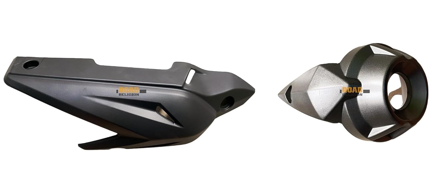RoadReligion Silencer Plate and End Cap Combo for FZ V2 and Fazer V2, Black-picture-25