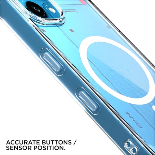 Image of Amazon Basics Back Cover for Nothing Phone 3a Lite 5G Mag-Safe Shockproof PC + TPU Protective Case Magnetic Support Bumper Case (Transparent Mag-Safe)