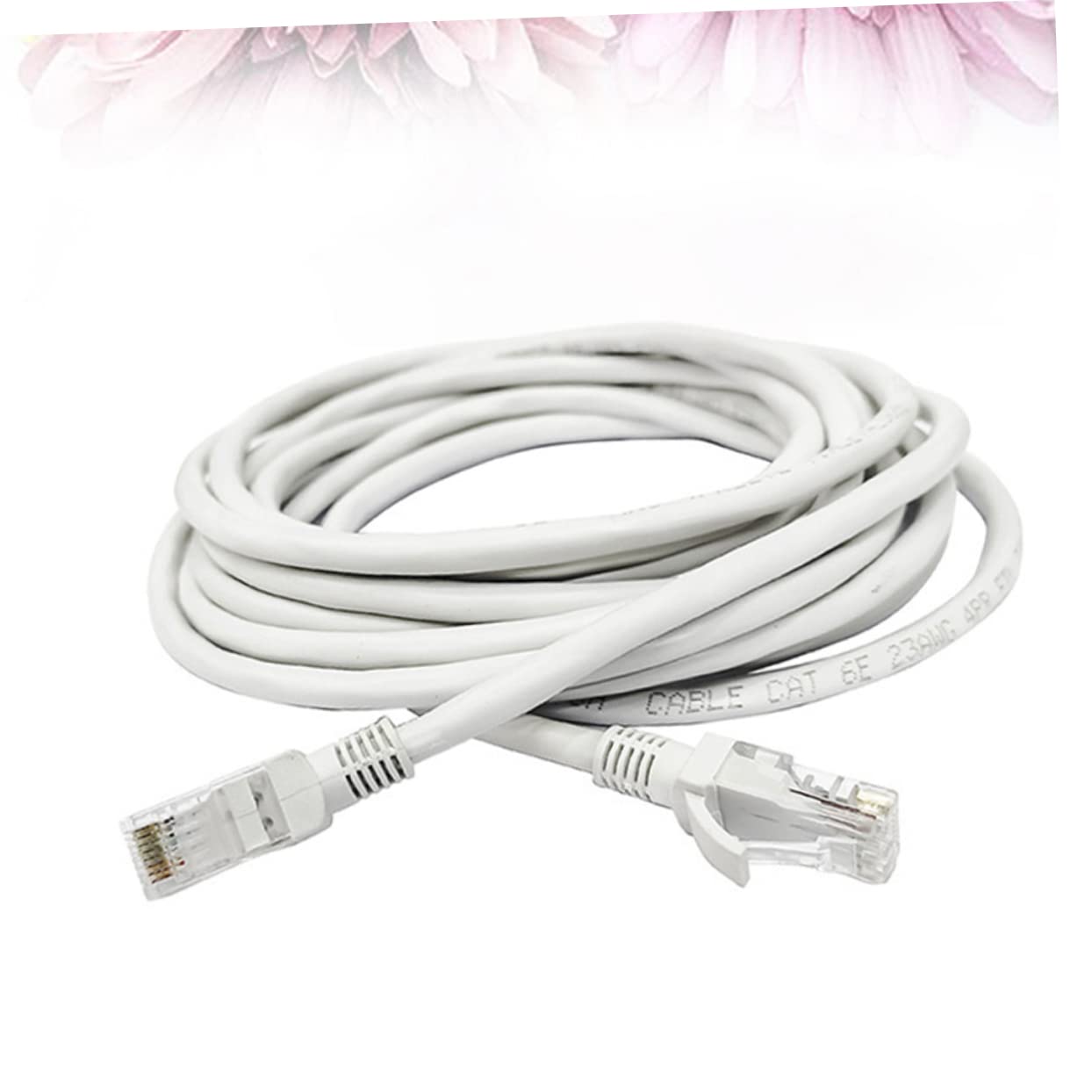 Câble Ethernet Cat6 Rj45 50m en Cuivre et Plastique Blanc | Jumper Réseau, pour Téléphones Voip et Nas, Transmission 100m, Applications Cat6