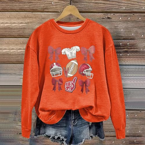 Moletom feminino de manga comprida com gola redonda e gola redonda para amantes de futebol, Z03c Lar