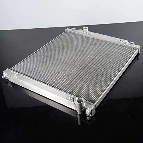2 Row Core Aluminum Racing Radiator Stop Leak Compatible For Ford F250 F350 F450 6.0L Powerstroke 2003 2004 2005 2006 2007 At/Mt #TOP5