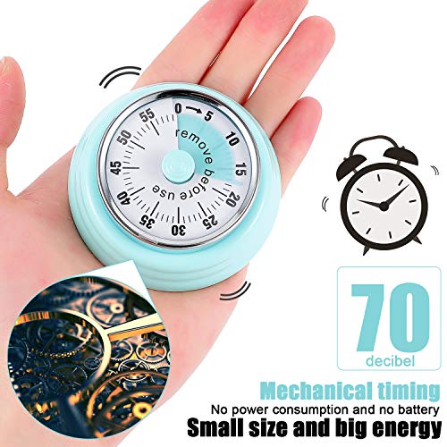 No Battery Mechanical Timer, Kitchen Timer With Magnet, Time Manager, Can Be Used For Cooking, Learning, Baking, Exercise, Etc, Beautiful Appearance, Easy To Use (Green) #TOP2