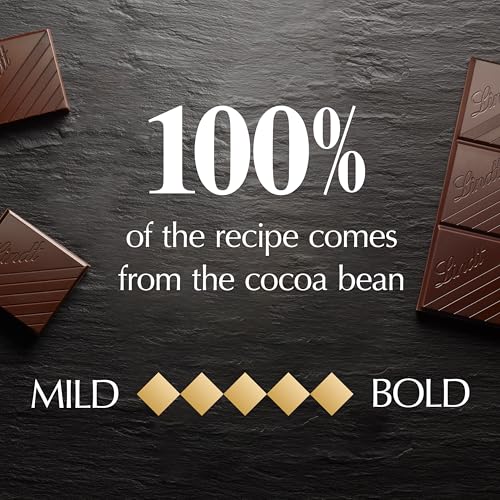 Image of Lindt EXCELLENCE 100% Cocoa Dark Chocolate Bar, Dark Chocolate Candy, 1.7 oz. (18 Pack)