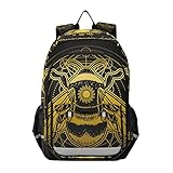 ALAZA Bumblebee Bee Moon Sun Laptop Backpack Purse for Women Men Travel Bag Casual Daypack with Compartment & Multiple Pockets