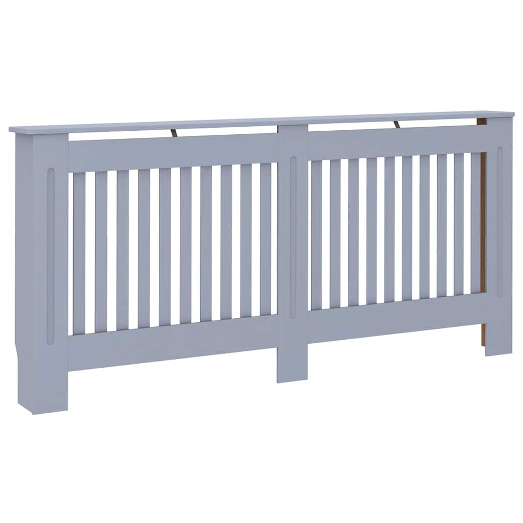 vidaXL Radiator Cover Durable Home Appliance Laqucered Wood Slatted Grill Vertical Slats Cabinet Heating Cover Shelf Heater Unit Anthracite MDF โ image 1