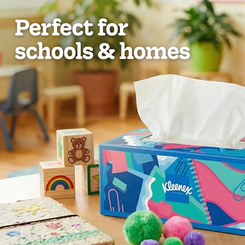 Image of Kleenex Ultra Soft Facial Tissues, 4 Flat Boxes, 120 Tissues per Box, 3-Ply (480 Total), Packaging May Vary