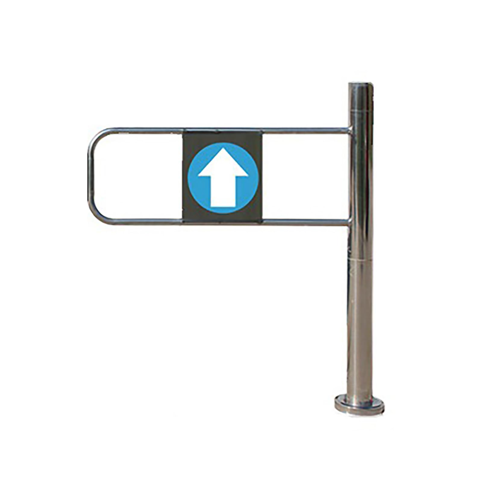 Valla de seguridad de acero inoxidable de 1 vía con montaje en poste para pasillos industriales, control de acceso de puerta duradero (derecha) 50 x 97 cm