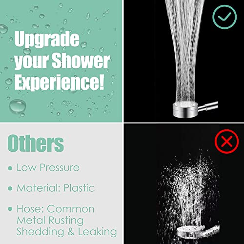 All Metal Handheld Shower Head, Voolan High Pressure Shower Heads With - View #10