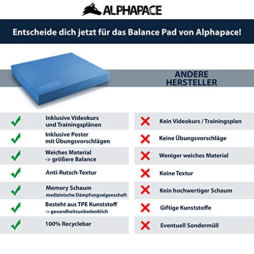 ALPHAPACE Balance Pad XXL incl. free exercise poster - Innovative balance cushion for optimal full-body workout - Increases balance, coordination, equilibrium & strengthens muscles - Image 3