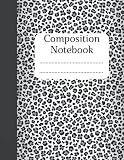 Composition notebook: Blank lined notebook, black leopard design on cover, for animals lovers, ideal for writing your journal, diary, courses, to do list and write anything.