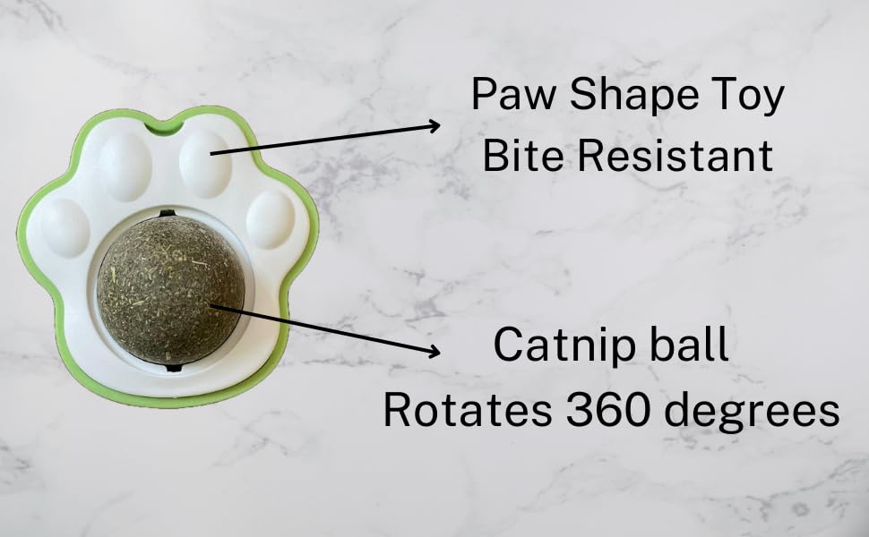 Purrfect Paw Catnip Toy - Rotatable, Wall-Mounted, Edible Licking Toy for Cats & Kittens 4