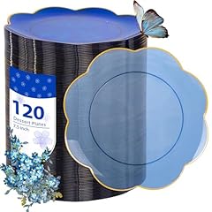 120pcs Clear Blue Gold - 7.5in