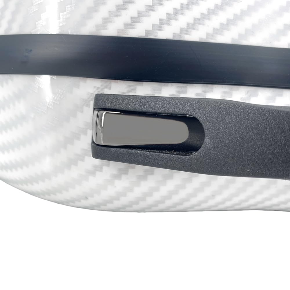 Funda para violín 4/4 con correas de mochila, carcasa rígida ultraligera de viaje de fibra de carbono con soportes para lazos e higrómetro, máxima protección, impermeable y duradera (blanco)