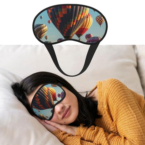 睡眠用アイマスク 通気性 遮光 睡眠マスク カラフル 熱気球 ナイト目隠し ソフト 快適 ナイトアイスリープシェード カバー 男女兼用 ホームナップ用アイカバー