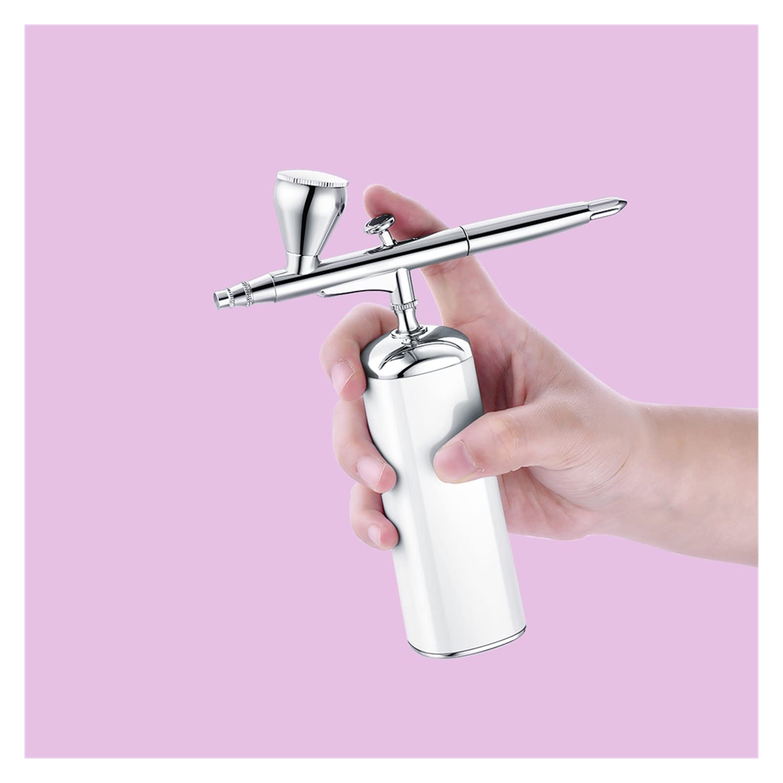 Rozpylacz farby, Ulepszony auto Mini Airbrush Zestaw z sprężarką i dysze 0,3 mm Przenośny Handheld Dual-Action Cordless Paint Pędzel pistoletu(Part C black)
