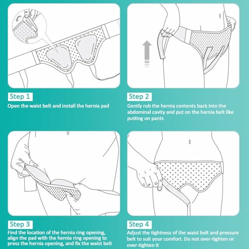 Fajas para Hernia para Hombre, Soporte Abdominal Mediano miniatura 7