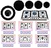 Upgraded Gas Stove Burner Cap Set - 6 Piece Metal Cooker Hat Replacement Kit For SABAF Stoves,Oven Gas Hob Burner Crown Flame Cap Cover, Stove Handles Lid Kit (Flat)