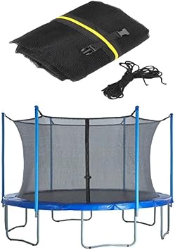 Trampoline Safety Enclosure Net PE Trampoline Flex Net Replacement for 6 Poles Round Frame Trampolines