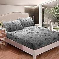 Loussiesd Set di biancheria da letto da bambina con glitter, set di lenzuola colorate e arcobaleno, con angoli lucidi e alla moda, decorazione per la camera da letto, 3 pezzi, king size