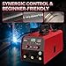 YesRight 120A Mig Welder, 3 IN 1 Gasless Flux Core MIG/Lift TIG/Stick Welder Machine with Synergy, 110V Multiprocess Welding Machine with Welding Googles Rods Wire for Beginners & Professionals