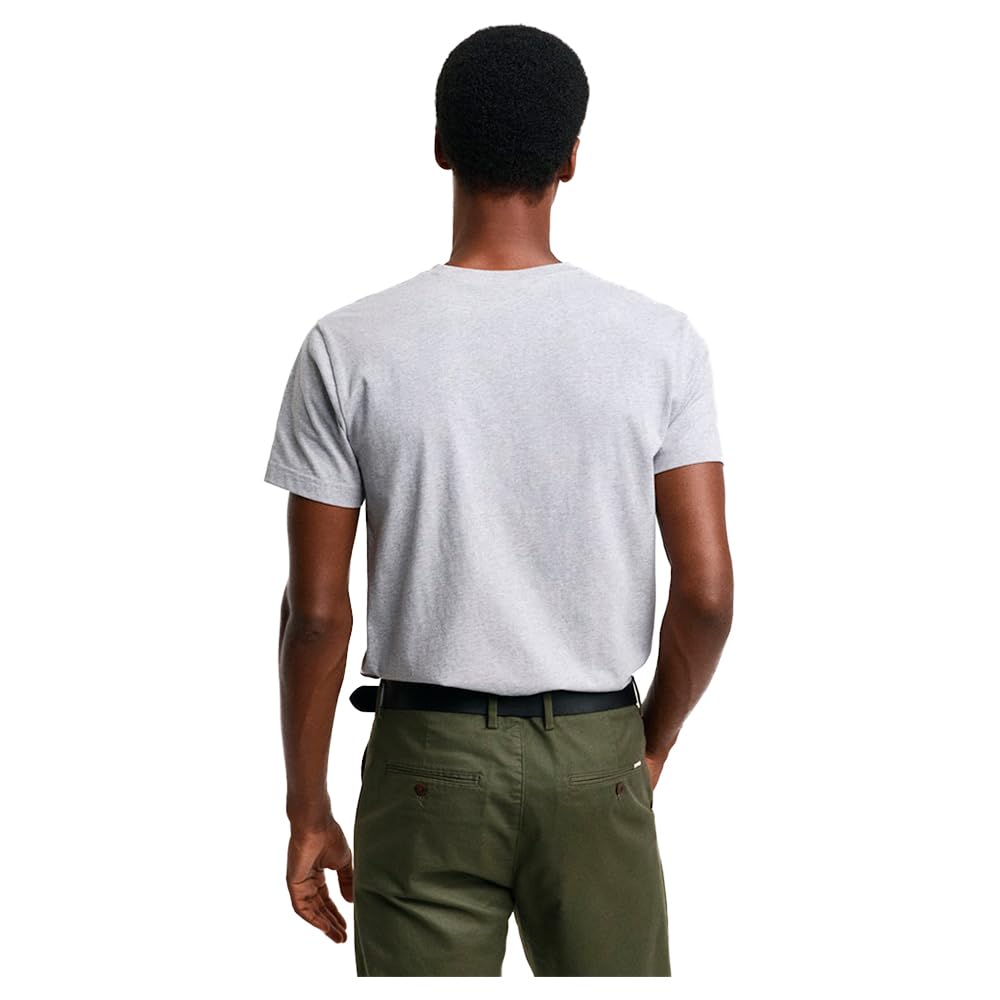 GANT Koszulka Mężczyźni T-shirt Slim Shield Z Dekoltem W Serek
